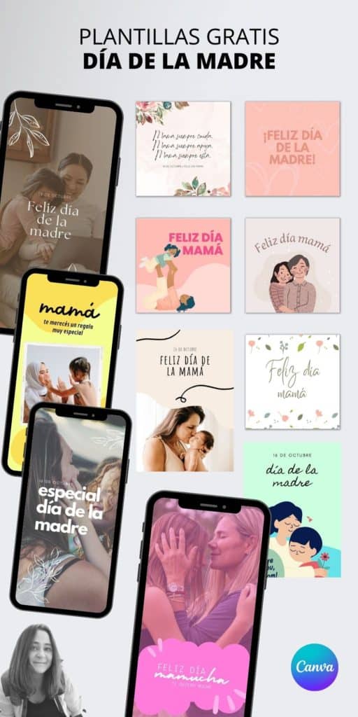 Plantillas para historias de instagram día de la madre gratis