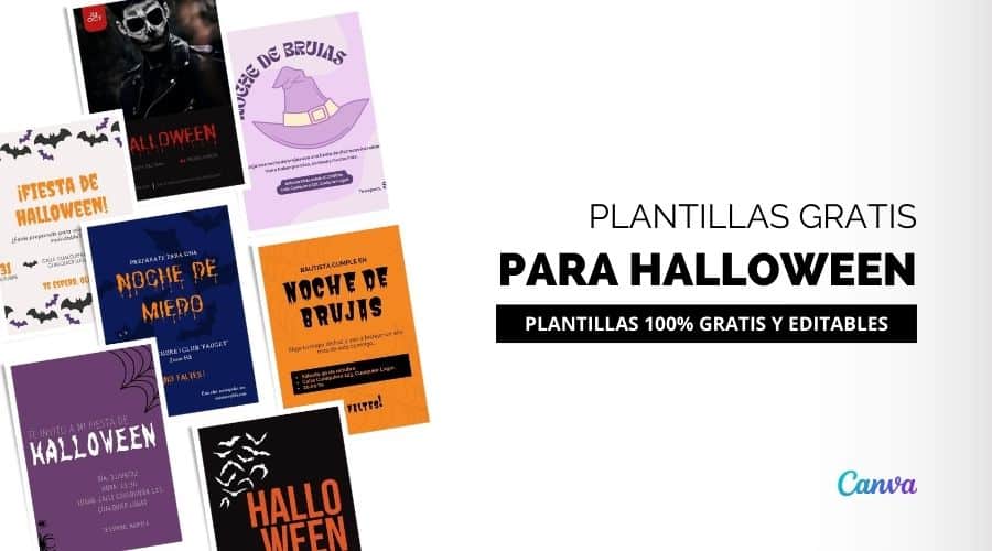 Colección de Plantillas Gratuitas para Eventos de Halloween.