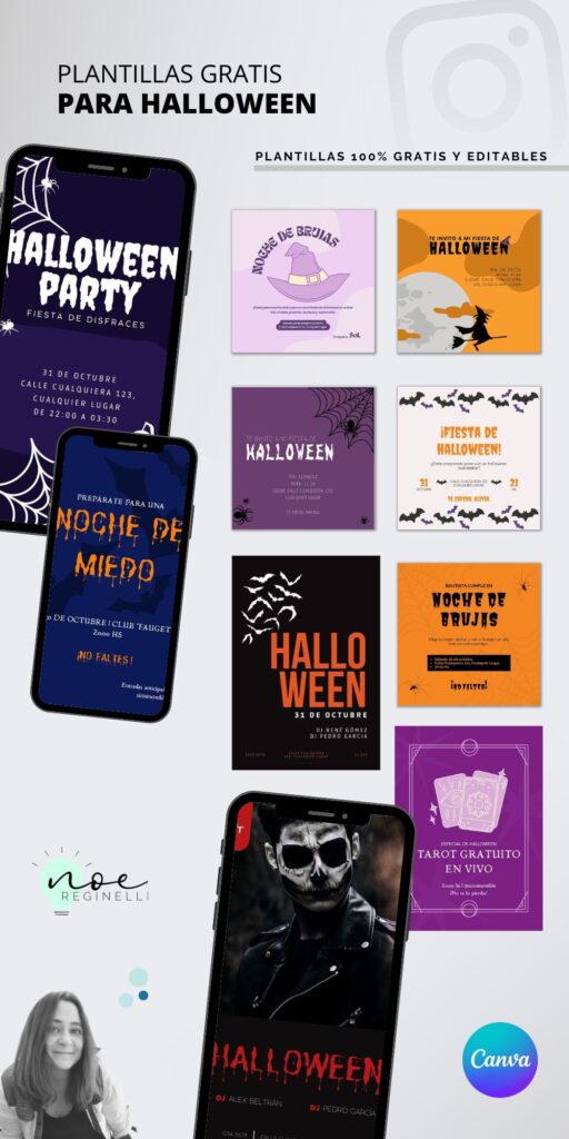 Colección de Plantillas Gratuitas para Eventos de Halloween