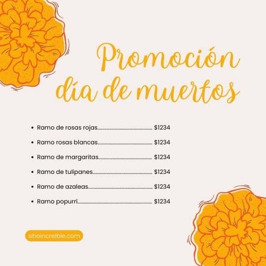 Plantillas para Día de Muertos editables