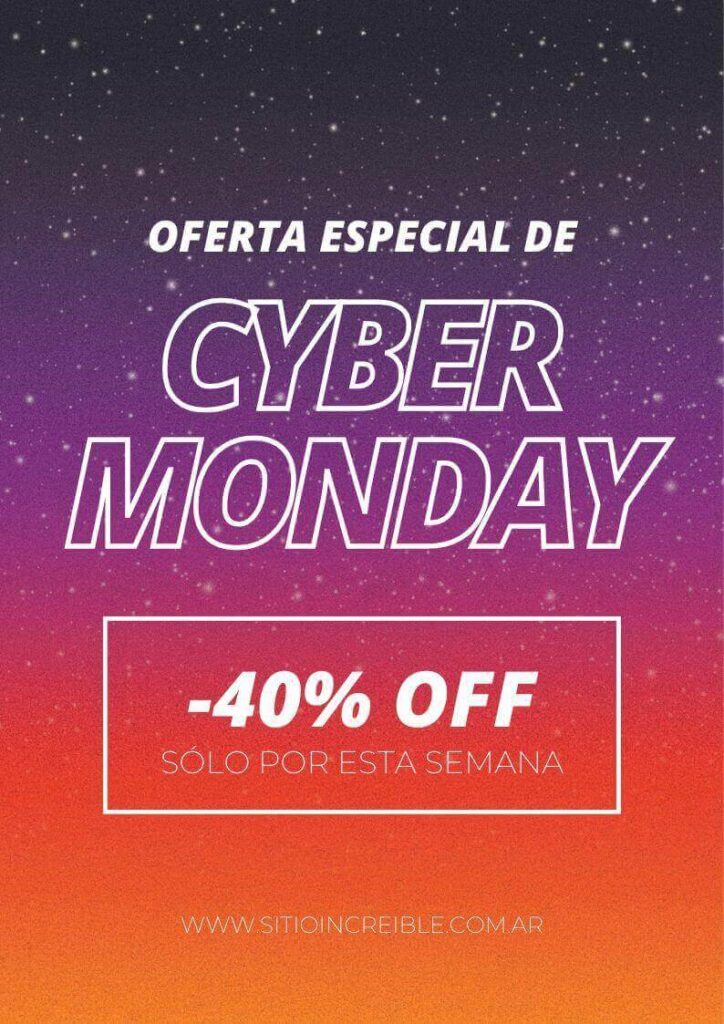 Plantillas Imprimibles de Cyber Monday Gratis