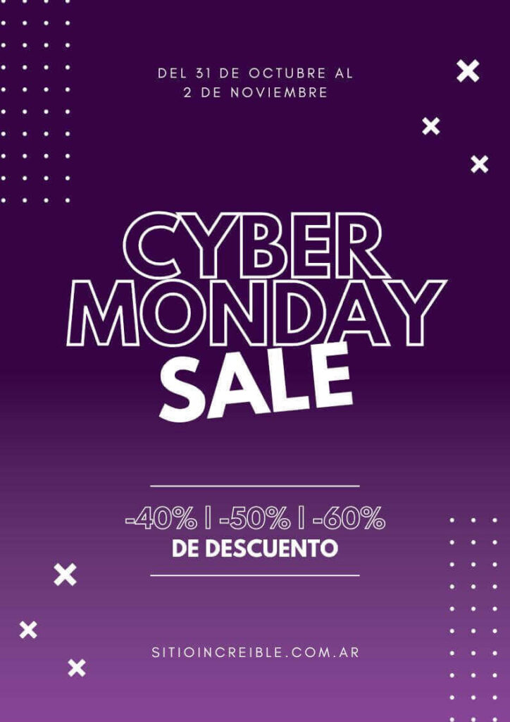 Plantillas Imprimibles de Cyber Monday Gratis