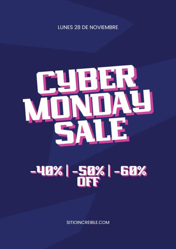 Plantillas Imprimibles de Cyber Monday Gratis