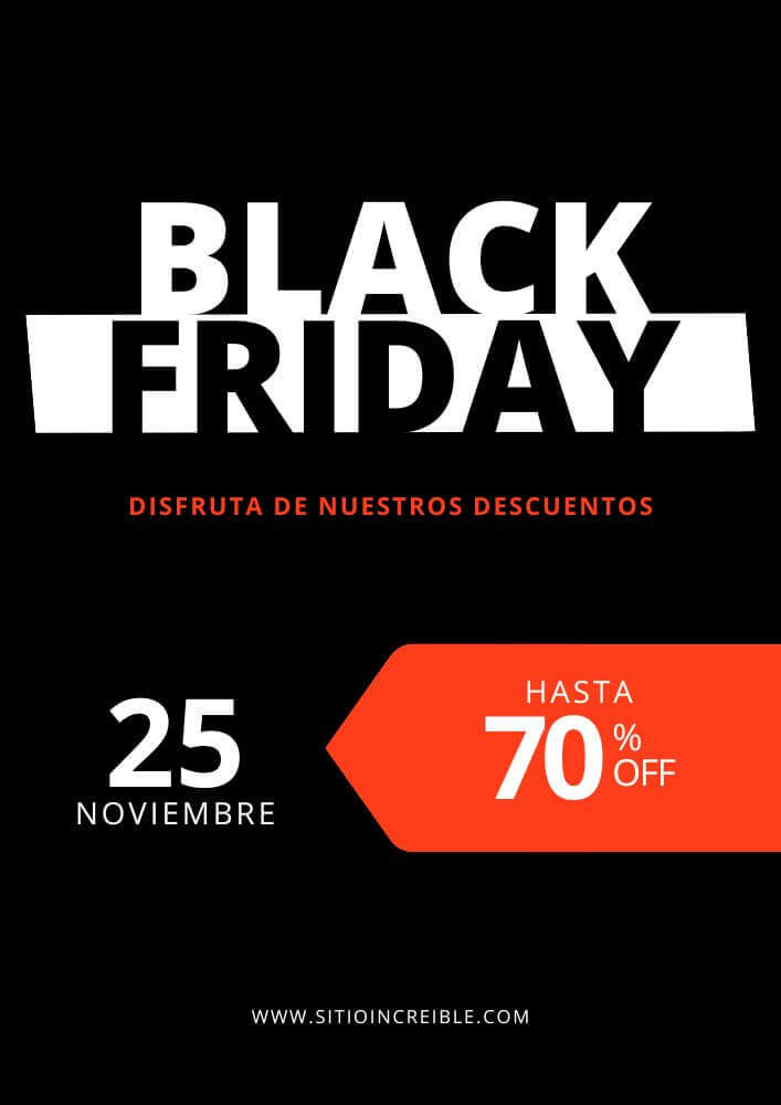 Plantillas Imprimibles para Black Friday Gratis