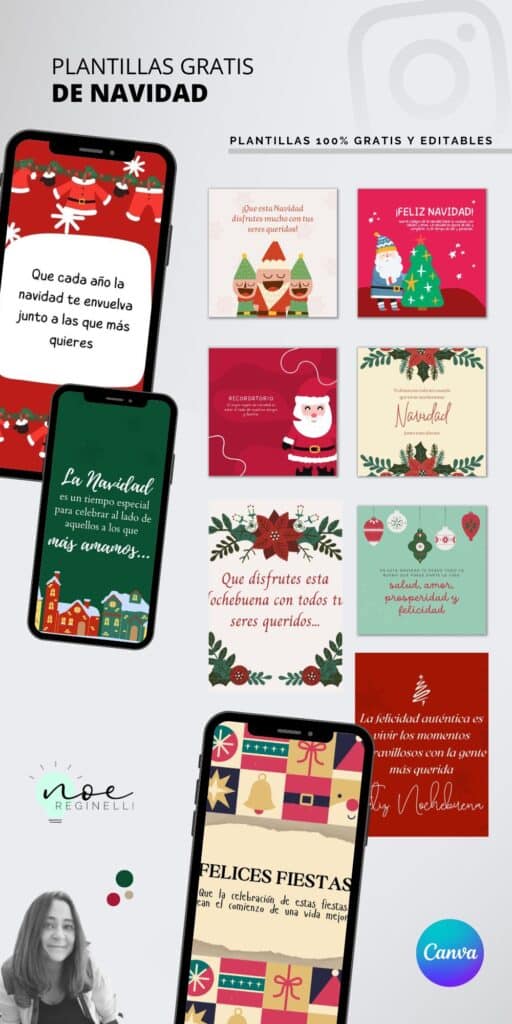 Plantillas con Frases Navideñas Gratis