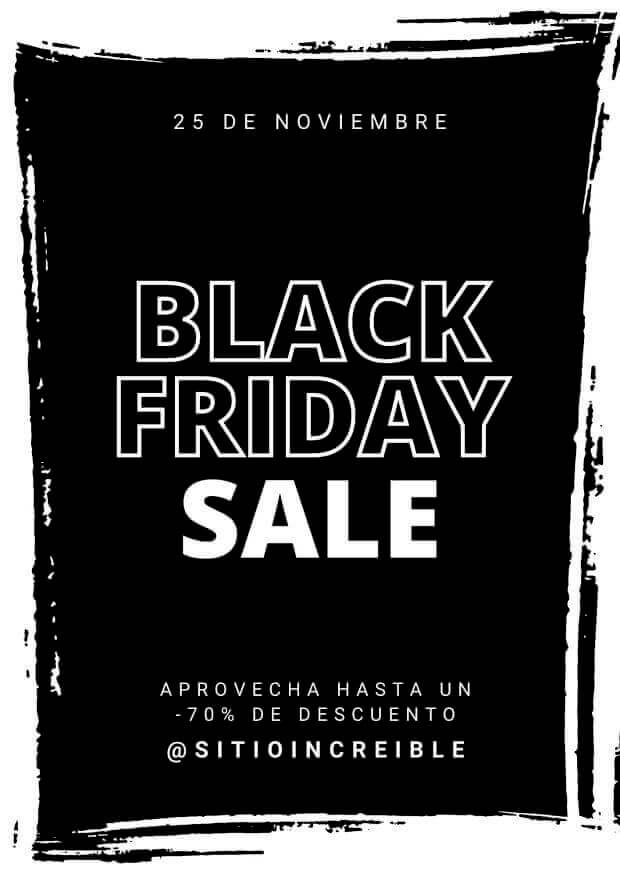 Plantillas Imprimibles para Black Friday Gratis