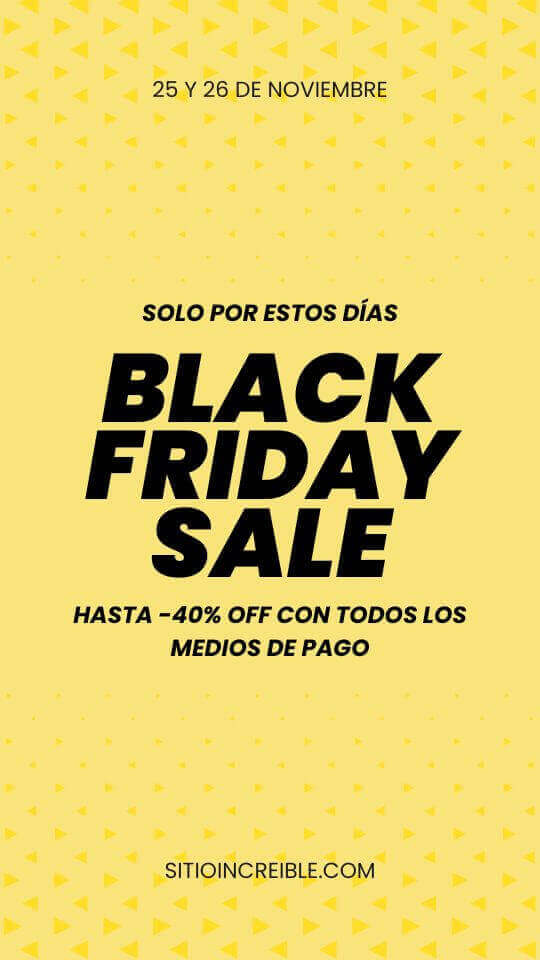 Plantillas de Black Friday para Instagram Stories