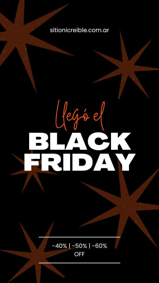 Plantillas de Black Friday para Instagram Stories