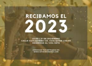 Plantillas de Invitaciones para Fiesta de Año Nuevo