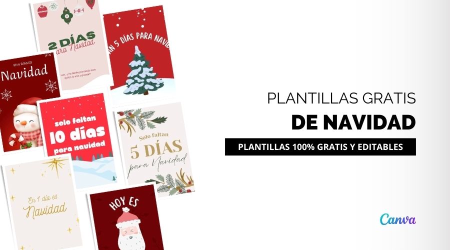 Colección de Plantillas para Cuenta Regresiva de Navidad Gratis