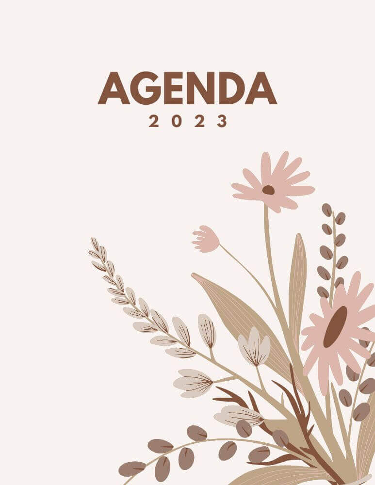 Plantillas para Portada de Agenda 2023 Gratis