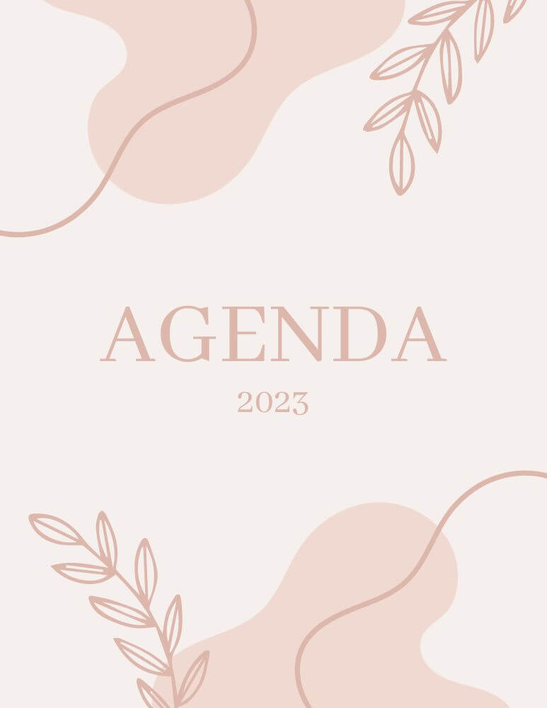 Plantillas para Portada de Agenda 2023 Gratis