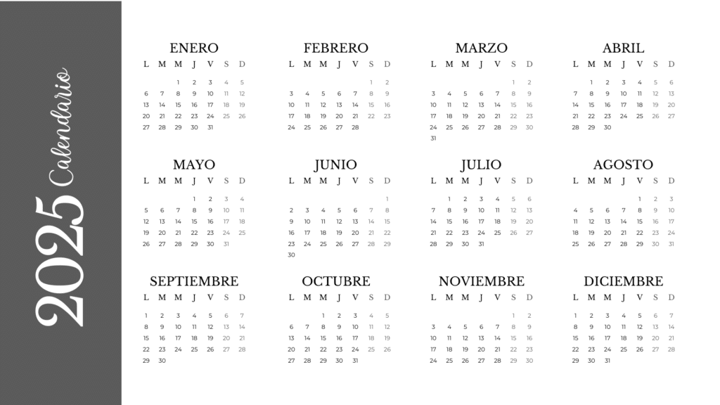 Calendarios Listos para Imprimir Gratis en Canva