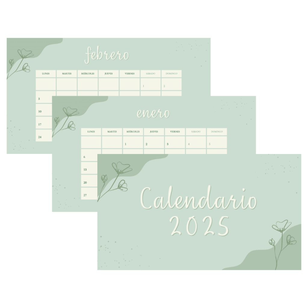 Calendarios Listos para Imprimir Gratis en Canva