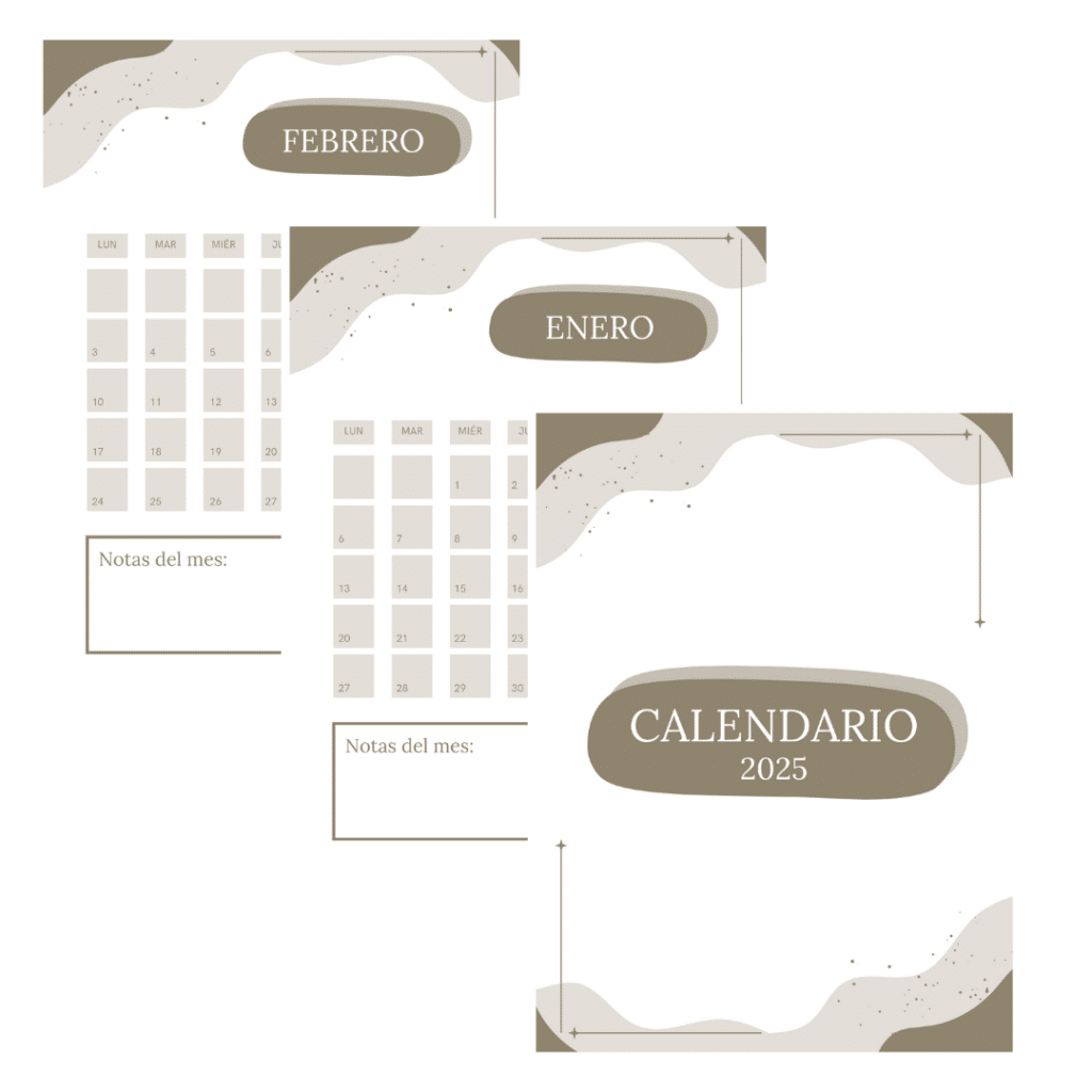 Calendarios Listos para Imprimir Gratis en Canva